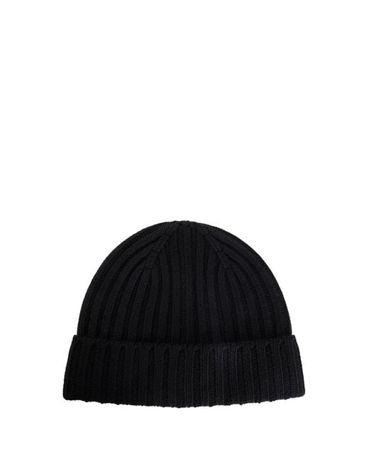 Destin Black Wool Beanie for men