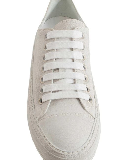 Ann Demeulemeester White Crosta Painted Gert Low-Top Sneakers