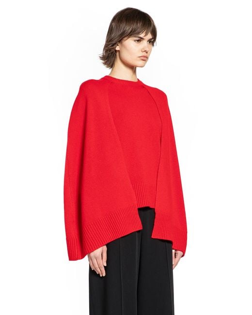 Totême  Red Crew Cape Knit