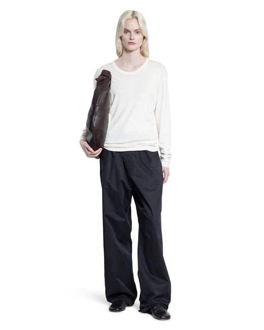 Lemaire White Rib Long Sleeve Top