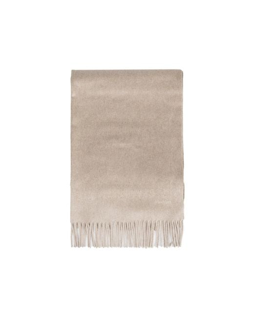 Max Mara Natural Cashmere Logo Stole