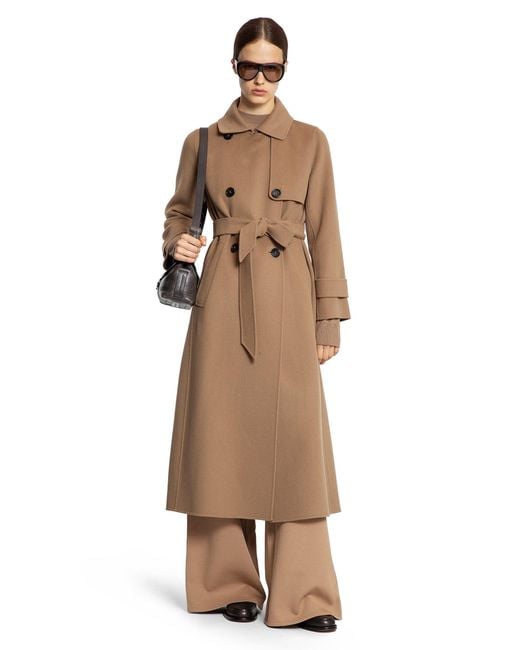 Max Mara Natural Sem Double-Breasted Coat