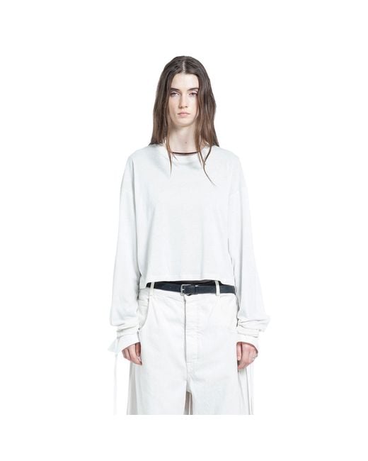 Ann Demeulemeester White Nila 'Sketch Print' Long Sleeve T-Shirt