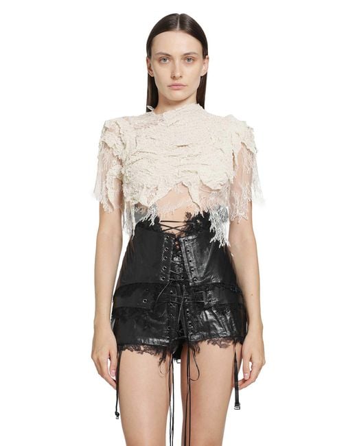 DREAMING ELI Black The Lady-In-Waiting Cropped T-Shirt
