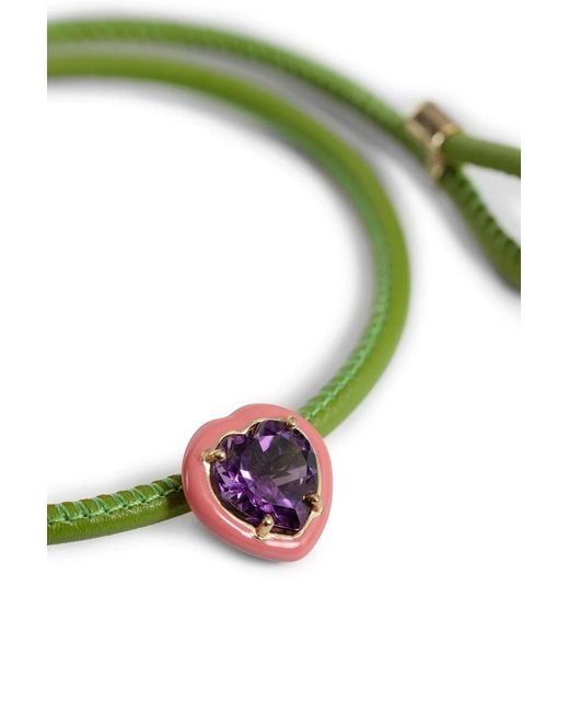Bea Bongiasca Green Pop Choker With Candy Flower Pendant