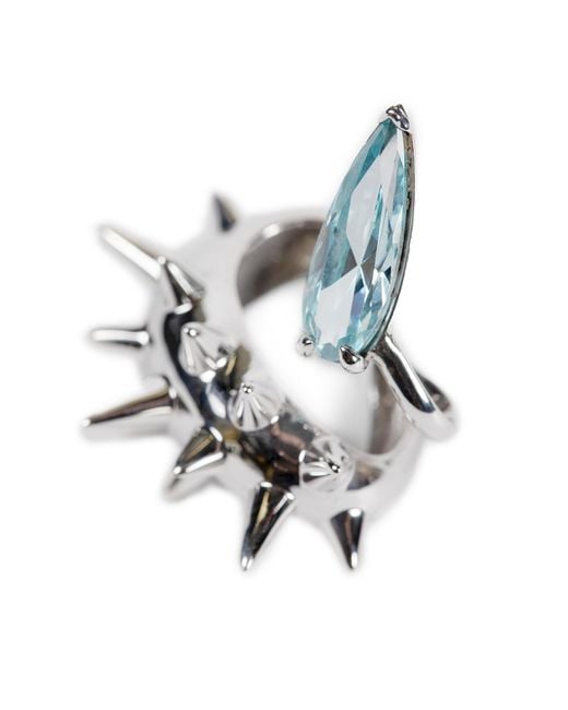 ALAN CROCETTI Metallic Mini Spike Alien Aqua Ear Cuff