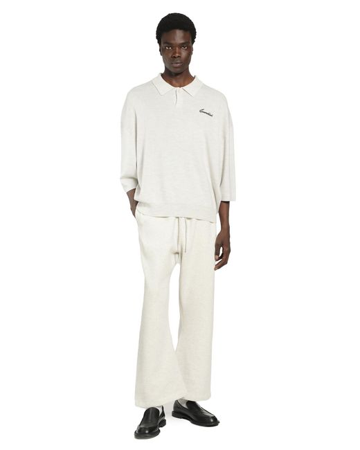 Fear Of God White Signature 3/4 Sleeve 90S Knit Polo for men