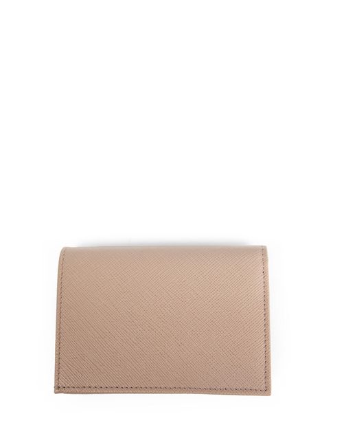 Prada Natural Small Saffiano Leather Wallet