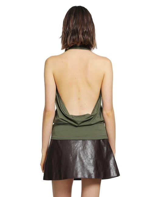 Balenciaga Green Draped Top