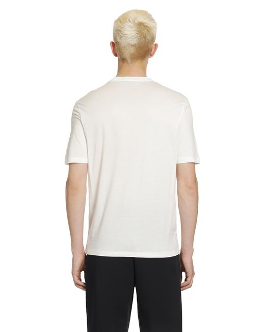 Emporio Armani White Cotton Blend T-Shirt for men