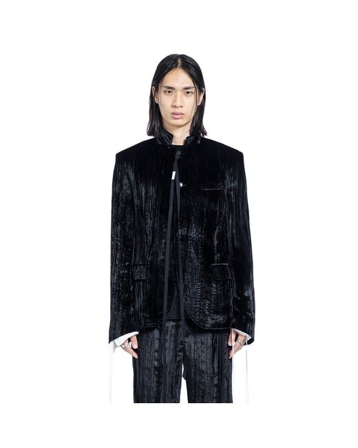 Ann Demeulemeester Black Lucius Deconstructed Jacket for men