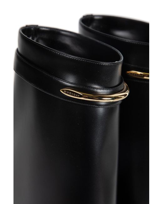 Givenchy Black Shark Pinch Leather Ankle Boots