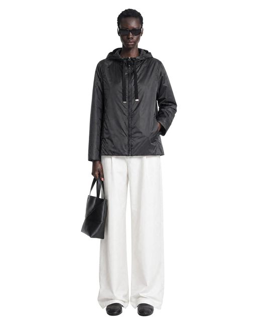 Max Mara Black Padded Water-Repellent Hooded Jacket