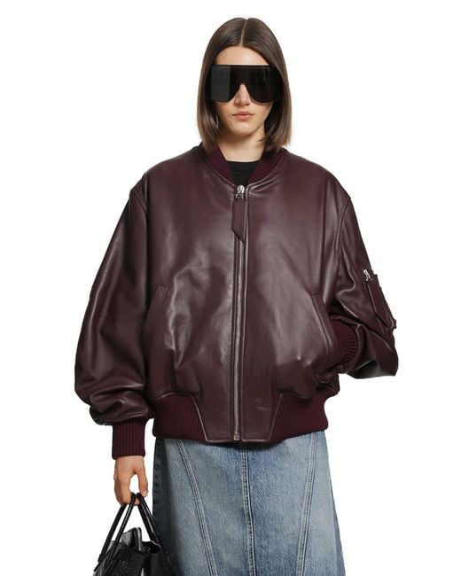 The Attico Brown 'Anja' Bomber