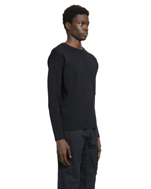 C P Company Black Cotton Sea Island Lens Sweater for men