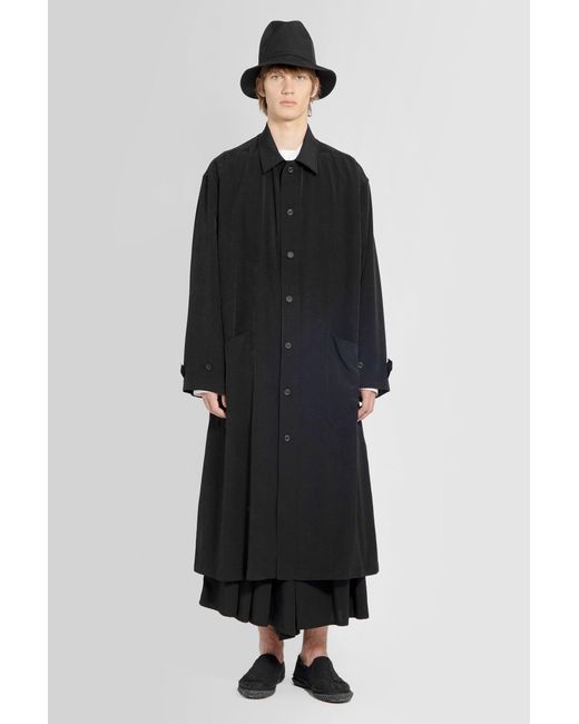 Yohji Yamamoto Black Coats for men
