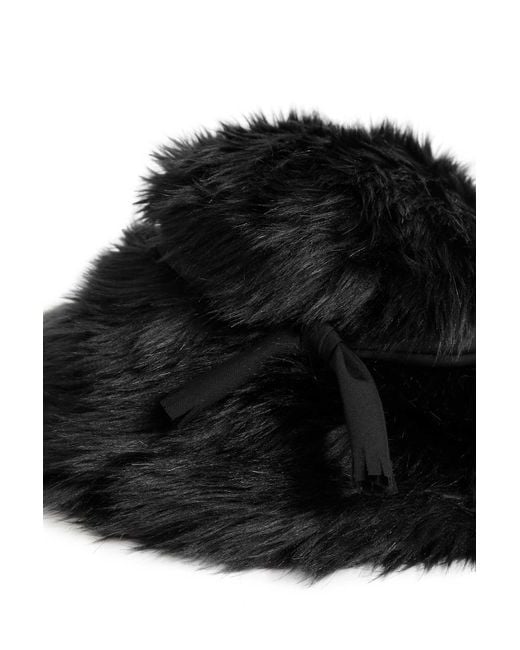 Junya Watanabe Black Faux Fur Hat