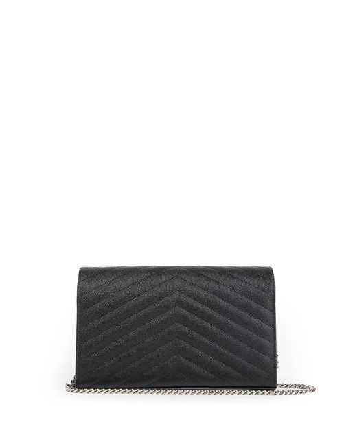 Saint Laurent Black Classic Cassandre Chain Wallet