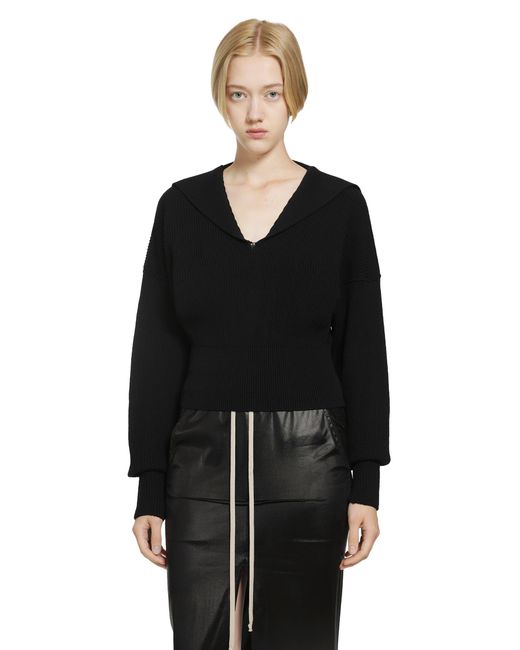 Rick Owens Black Temple Dracu Cropped V