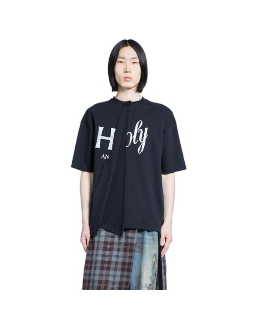 Ann Demeulemeester Blue Hardon High-Comfort T-Shirt for men