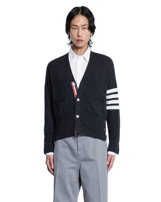 Thom Browne Men's Blue Classic Short 4-bar Cardigan