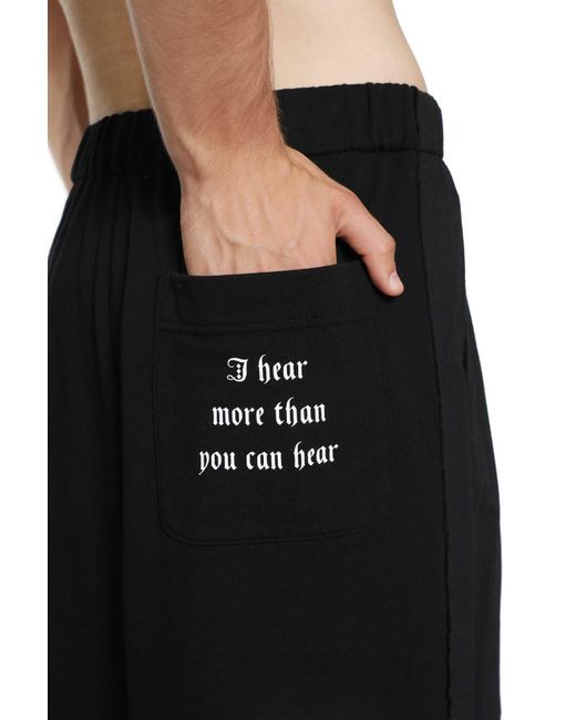 Undercover Black Printed Shorts for men
