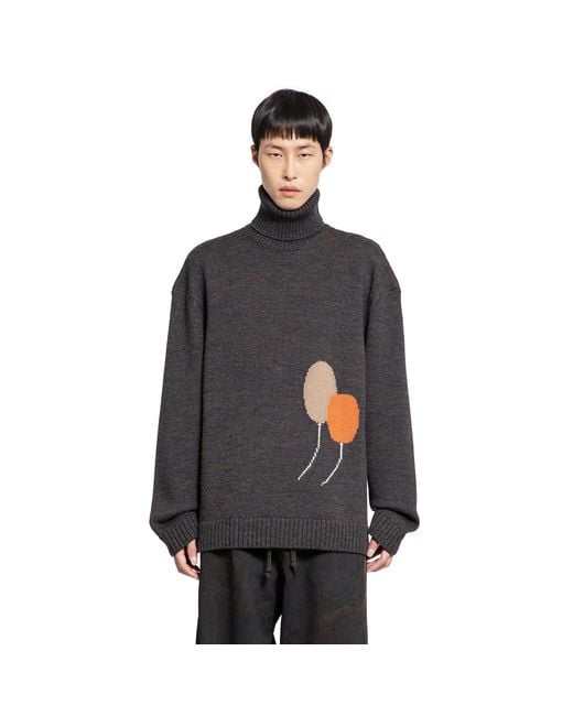 JORDANLUCA Black Ballon Jumper for men