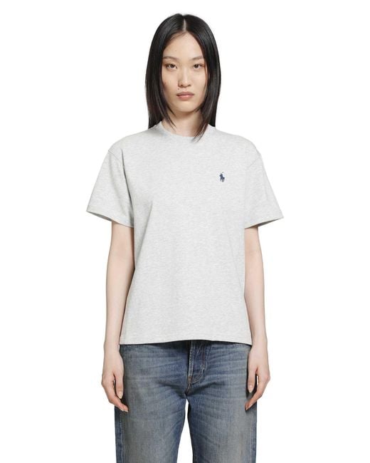 Polo Ralph Lauren White Pony Cotton Jersey T-Shirt
