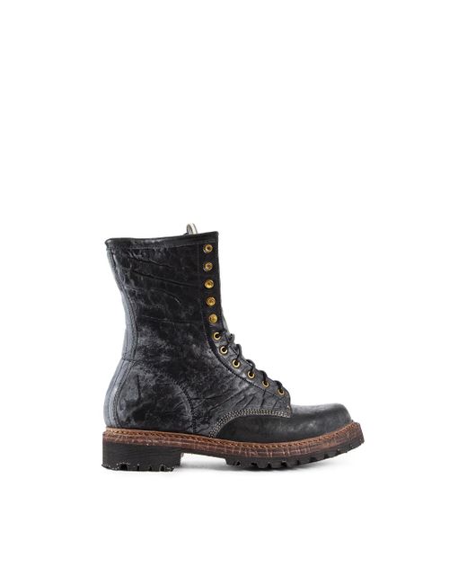 Visvim Black Scout Plain Toe Boots Hi-Folk for men