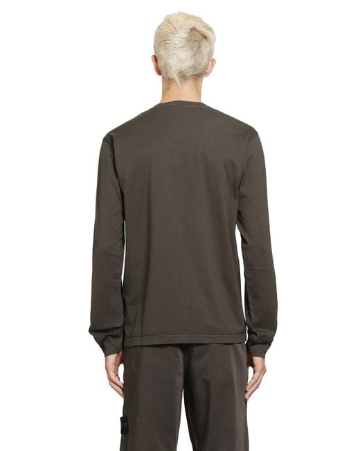 Stone Island Gray 2100031 60/2 Cotton Jersey for men