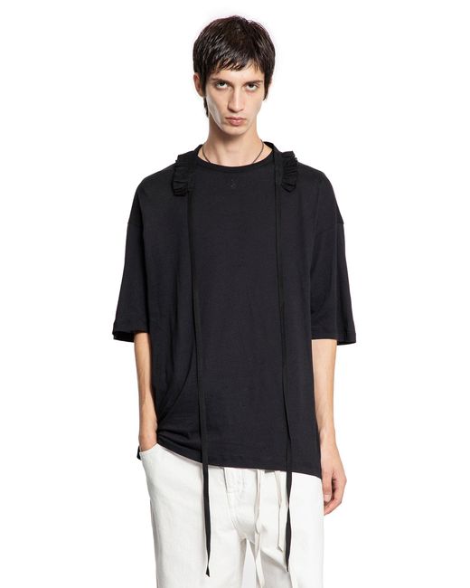 Ann Demeulemeester Black Danvald High Comfort T-Shirt for men