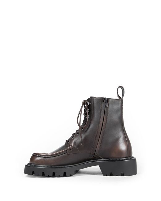 Loewe Black Sierra Combat Ankle Boots for men