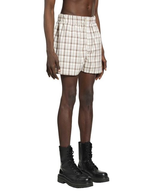 BRYAN JIMENE`Z Natural Check Boxers for men