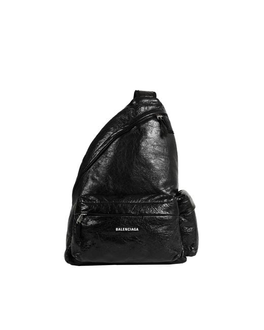 Balenciaga Black Explorer Sl Backpack for men