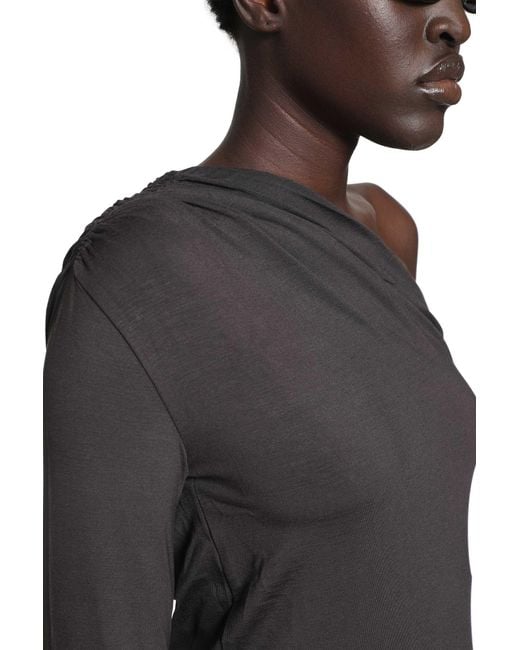 Thom Krom Black Stretch Viscose Off-Shoulder Top
