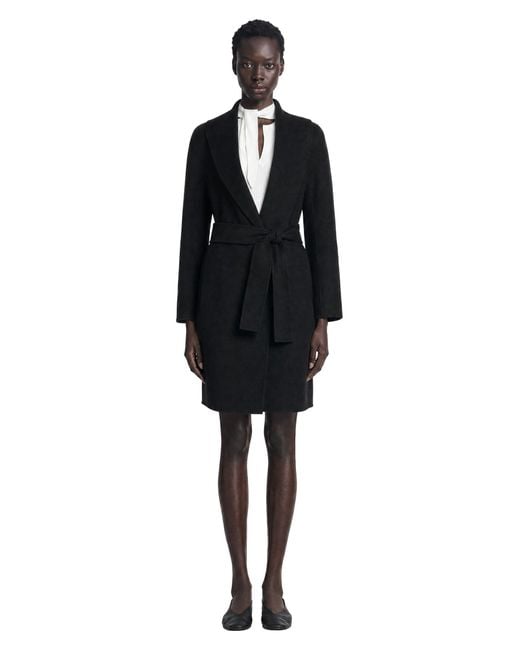 Max Mara Black Double Face Wool Coat