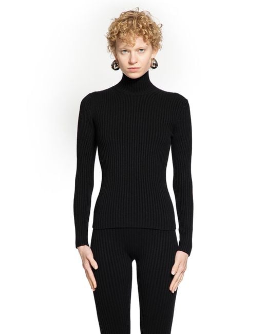 Max Mara Black Wool Cashmere Turtleneck Jumper