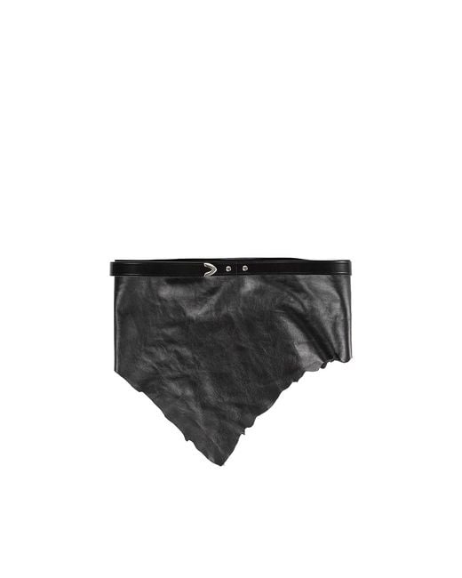 Ann Demeulemeester Black Romy Distressed Leather Belt