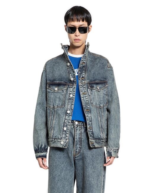 JORDANLUCA Blue Liquidity Jacket for men