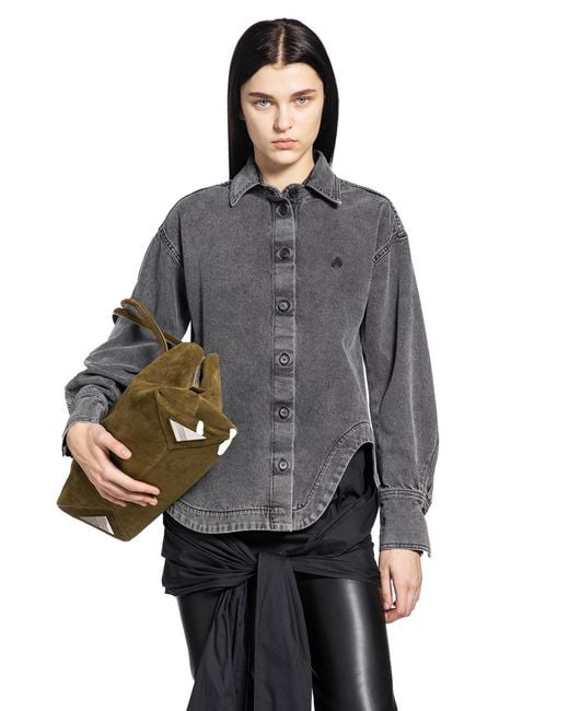 The Attico Gray Eliza Shirt