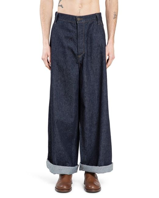 Uma Wang Blue Jeans A Zampa for men