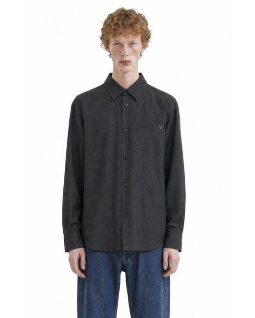 Valentino Black Vgold Nylon Gabardine Jacket for men