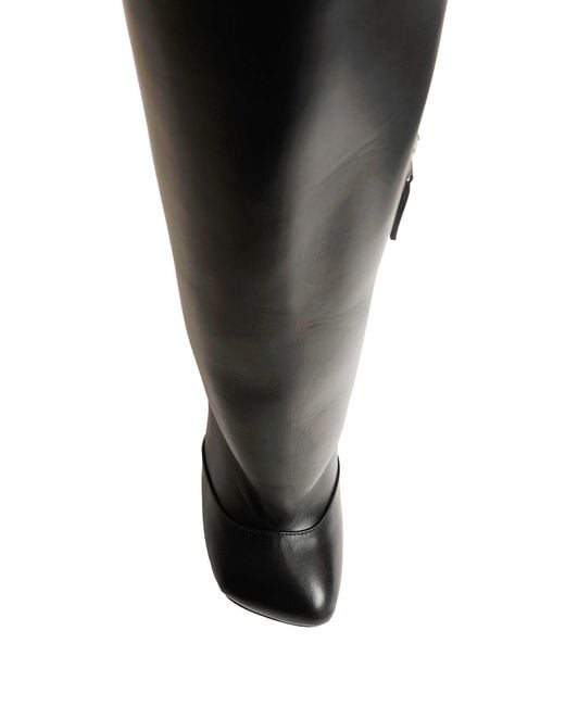 NVL-GARDE Black Broken Heel Knee High Boots