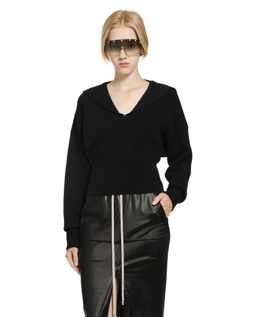 Rick Owens Black Temple Dracu Cropped V