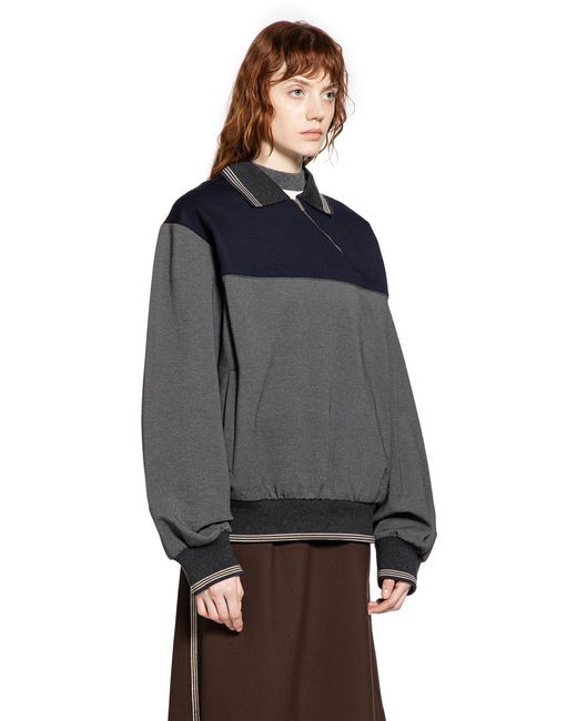 Miu Miu Gray Zipper Sweatshirt