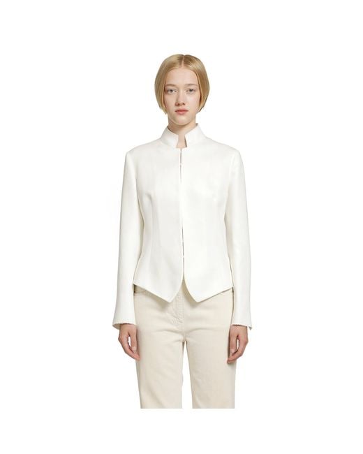 The Row White Brianda Jacket