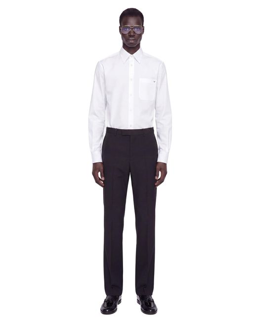 Valentino Black Wool Trousers for men