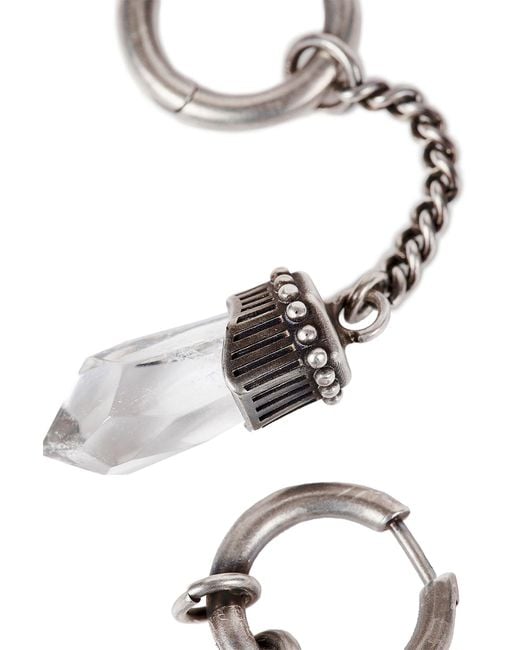 Ann Demeulemeester Metallic Vira Earrings With Quartz