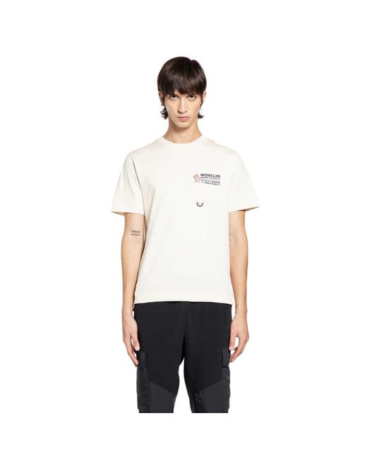 Moncler White T-Shirts & Tank Tops for men