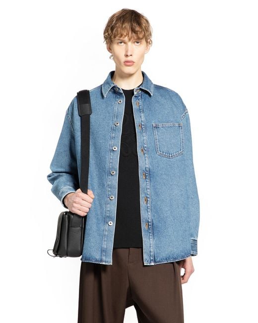 Loewe Blue Anagram Overshirt for men